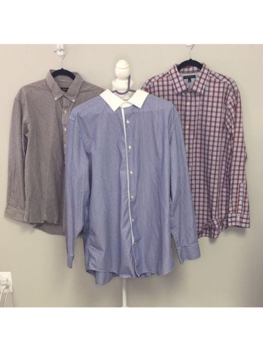 3 Shirt Bundle (2 Banana Republic/1 ClubRoom) Long Sleeves Button Down Shirts XL
